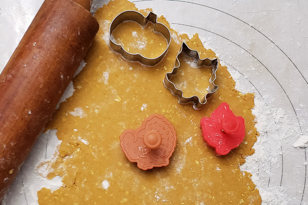 Making homemade dog treats