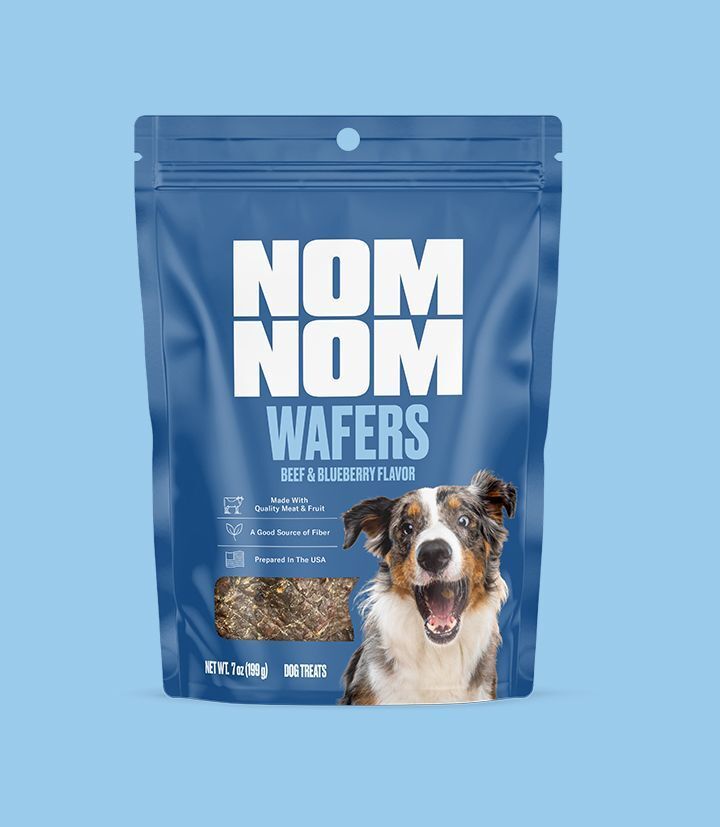 A pack of Beef & Blueberry Flavor Wafers