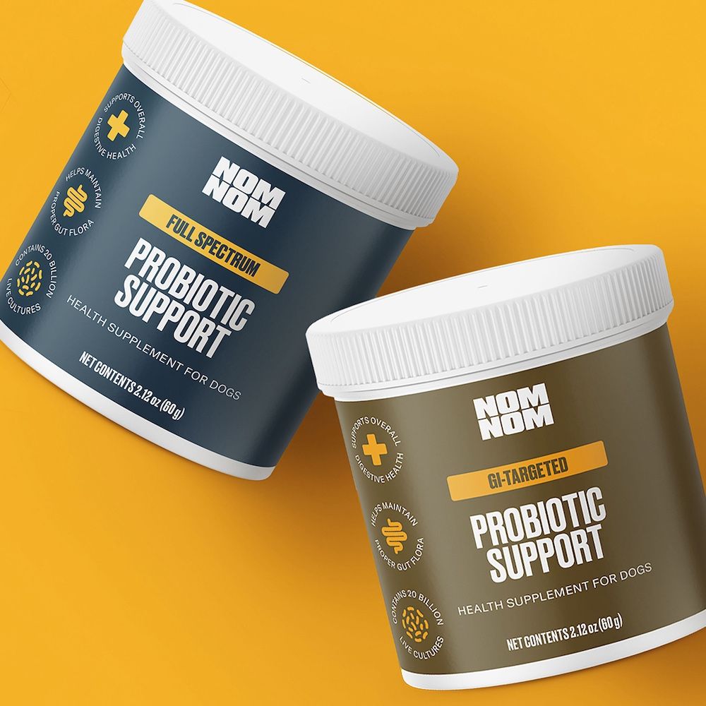 Nom Nom Full-Spectrum Probiotic Support and Nom Nom GI-Targeted Probiotic Support